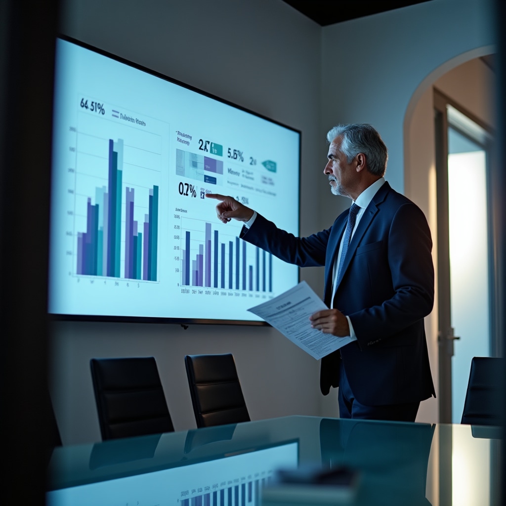 Analisi campagne pubblicitarie digitali su schermo con grafici